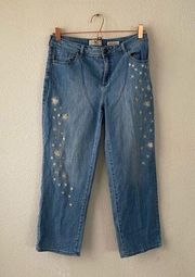 Logo Lori Goldstein embroidered boyfriend fit jeans