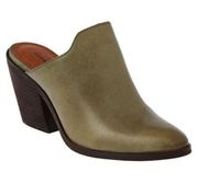 New Lucky Brand Olive Green Lullin Slip-On Leather Mule Size 6 M