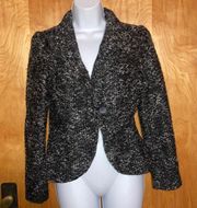 Black & Gray Cynthia Rowley Wool Like Jacket Size Small