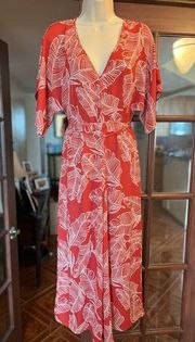 Sienna Sky Ladies Size Small Burnt Orange Pattern Jumpsuit