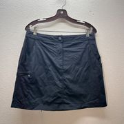 LL Bean Skirt Skort Womens Size 8 Athletic Outdoors Hiking Black Adjustable