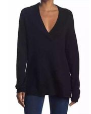 RDI Women deep v neck Navy Midnight tunic sweater