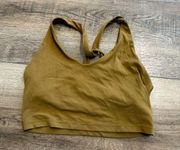 Aerie Offline Mustard Cropped Tank Top Built in Bra Size M