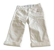 RAFAELLA WHITE DENIM CUFFED BERMUDA SHORT Size 6 NWT