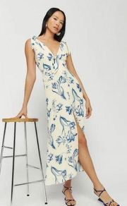 | NWT Harper Tie Slit Dress in Lisse Blue