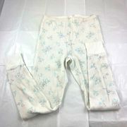 Vintage JC penny Medium discolored tear floral thermal pants