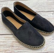 Anthropologie Paseart Suede Leather Spanish Espadrilles in Black Size 38 US 8