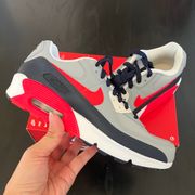 Nike New  Air Max 90 LTR GS Light Smoke Bright Crimson