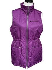 A Line Anne Klein Nylon Vest Purple Size Small