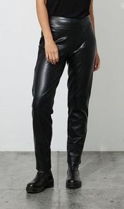 Joseph Ribkoff Faux Leather Slim Fit Pull On Pants Size 22 NWT Black