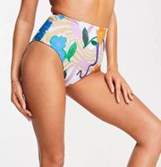 NWOT ASOS DESIGN mix and match high waist bikini bottom in floral swirl print 0