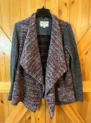 Lucky Brand Striped Knit Cardigan Sweater Size med Wool Blend (2601)