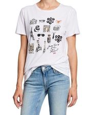 Women’s Paris Anniversary Sketch Graphic Art Embellished Tee S