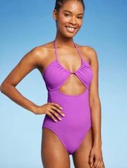 Xhiliration Purple One Piece Swimsuit