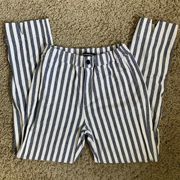 Brandy Melville Capri striped pants size 0 linen blend