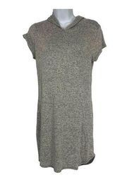 Discreet Junior Women's Hooded Short Sleeved T-Shirt Dress Size Medium