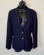 Jack Winters 1960s VTG Blue Academia Blazer with Gold Buttons Sz 10