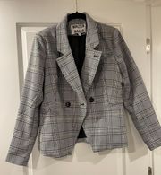 Black Plaid Blazer Size L