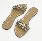 DISNEY x ALDO Cinderella Collection Curfew Who Sandal Rainbow Bejeweled Slides 9