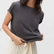 Everlane Charcoal Gray Organic Cotton Pocket Front Boxy T-Shirt M