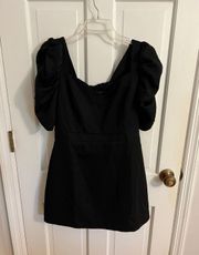 swank black fitted dress