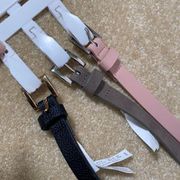 Women’s Belts 3 Pack - Gray, Black, Pink Size Small NEW **Flaws on Pink Belt