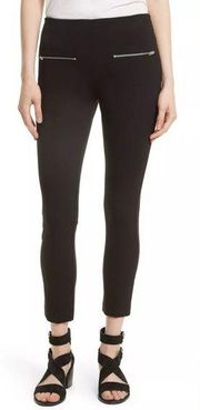 Nordstrom Rag & Bone Annie Gold Zip Ankle Pants Black Business Casual Size 2