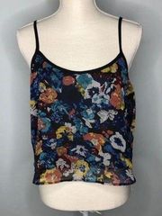 Sheer floral crop top