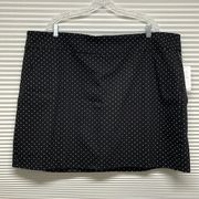 Zac & Rachel Woman NWT Black and White Polka Dot Pull On Skorts Size 24W