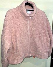 Urban Outfitters Pink Full Zip Fleece Jacket size Medium