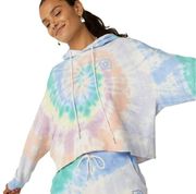 Daydreamer LA Eye Shrunken Hoodie in Prismatic Tie Dye