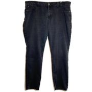 Jordache Super Skinny Jeans 5-Pocket Denim Dark Wash Black Plus 18