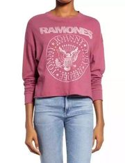 Daydreamer Ramones Crop Long Sleeve Graphic Tee