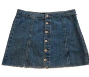 NWOT Aeropostale 90s Button Denim Mini Skirt 14