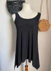 Joseph Ribkoff Black High Low Sleeveless Tank Top Blouse, Size 2