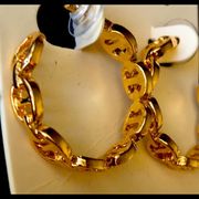 Badgley mischka fascinating gold hoops