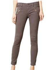 Pilcro and the Letterpress Jeans Anthropologie Serif Moto Zipper Size 26