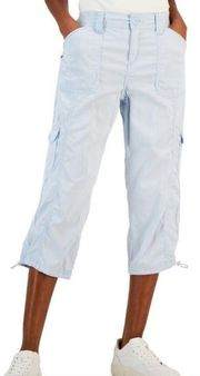 Style & Co Light Blue Cargo Capri Pants (18W)