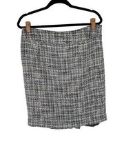 Evan Picone Gray Lavender Accent Tweed Career Pencil Skirt