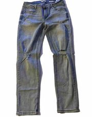 Kensie Jeans Womens Blue Denim Light Washed The Effortless Skinny Crop Size 4/27
