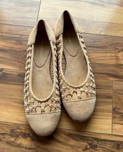 Etienne aigner knotted caged leather flats 10