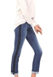 Cabi Tuxedo Distressed High Rise Jeans #3750 Size 4