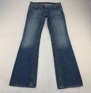 LONG Big Star Blue Distressed Denim Casey K Bootcut Jeans 28L