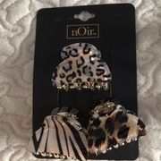 3 New Noir Black Label Animal Print Hair Claws