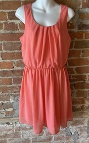 IZ Byer Coral Lightweight Mini Dress Size Large