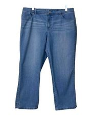 Chico’s Platinum Crop Light Wash Mid Rise Jeans Women's Size 2 - 12