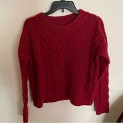 Sam Edelman Cable Knit Red Sweater- Size Small