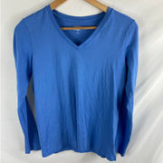 Lands'End  Blue V Neck Long Sleeve top Size XS