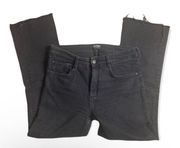 ZARA Trafaluc Denim Collection SZ 8 raw hem, cropped jeans in black