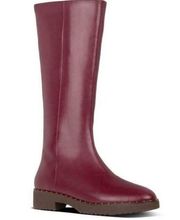 NEW Size 5 Womens FitFlop Mari Safferano Knee-High Zip-Up Burgundy Boots Y73-744